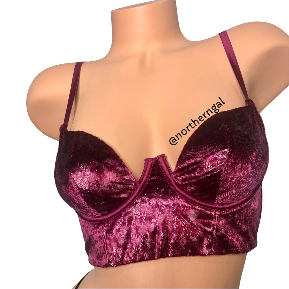 Victoria’s Secret Shimmer Velvet Long Line Bra